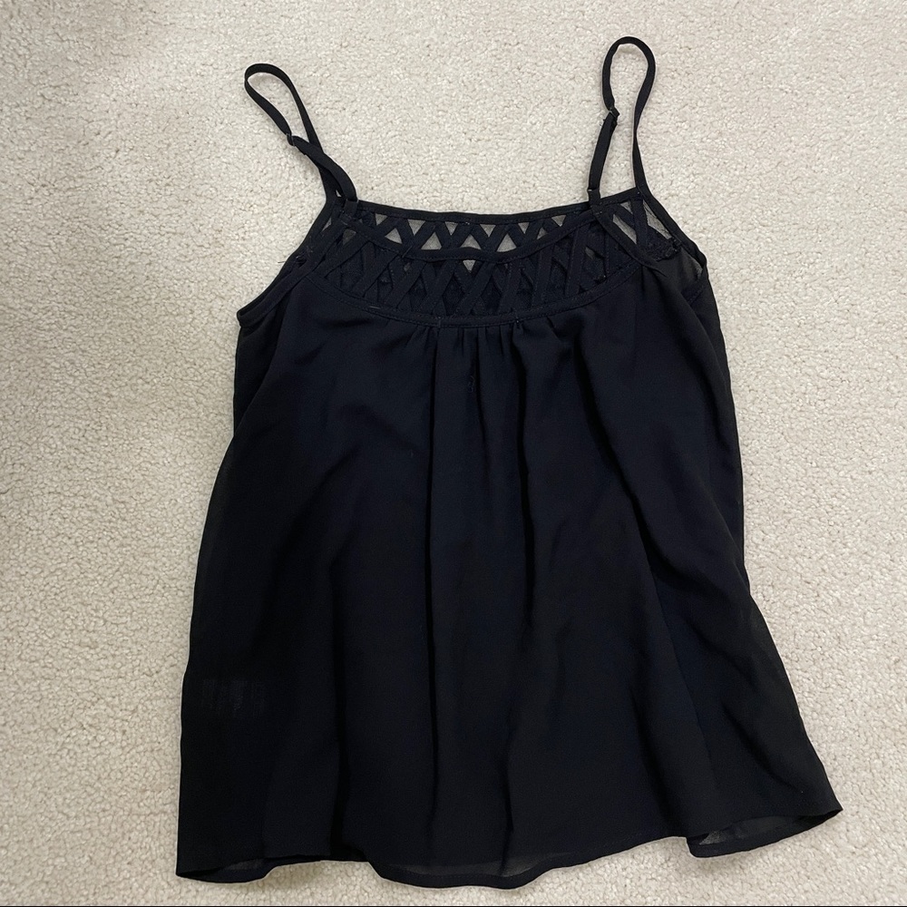 Beaded X cami tank in black - Picture 2 of 4